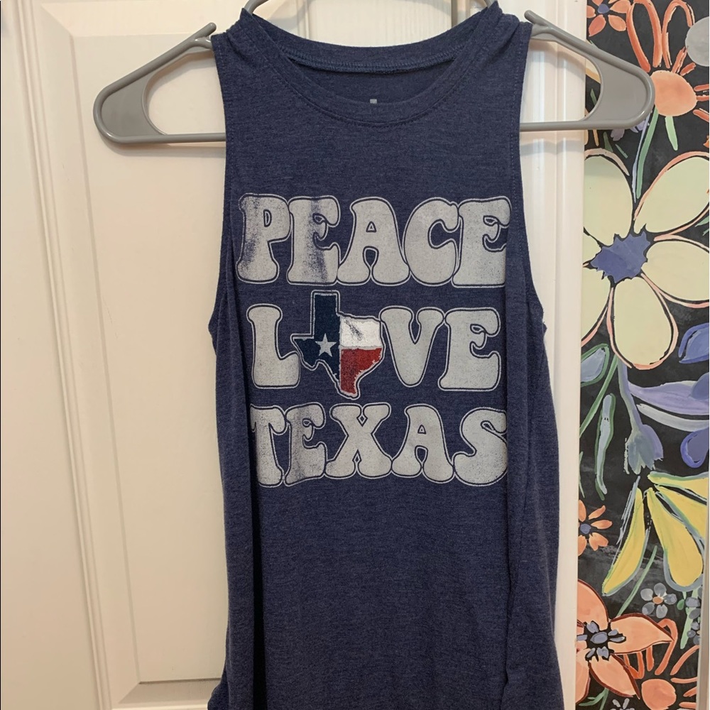 Peace love Texas tank top